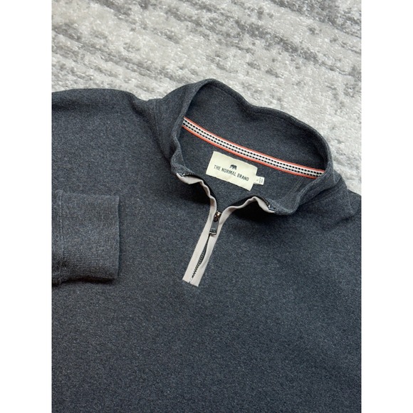 The Normal Brand Other - The Normal Brand Pullover Mens L Gray Quarter Zip Mock Neck Sweatshirt